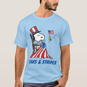 T-shirt Drapeau 4 juillet à coudre Snoopy