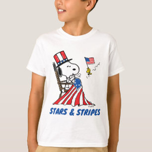 T-shirt Drapeau 4 juillet à coudre Snoopy