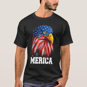 T-shirt Drapeau 4 juillet américain Merica Patriotic Eagle