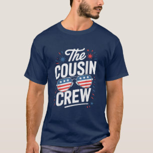 T-shirt Drapeau 4 juillet l'équipage de Cousin