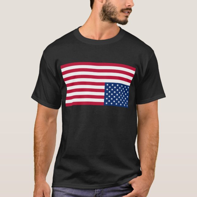 T-shirt Drapeau à l'envers des Etats-Unis (signal de (Devant)