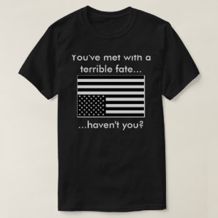 T-shirt Drapeau à l'envers des USA avec la citation du