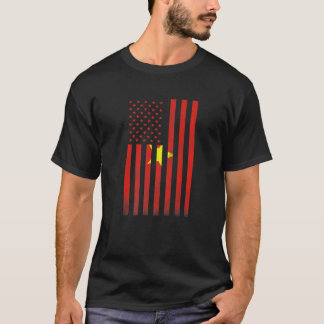 T-shirt Drapeau à moitié vietnamien | Vintage américaine e