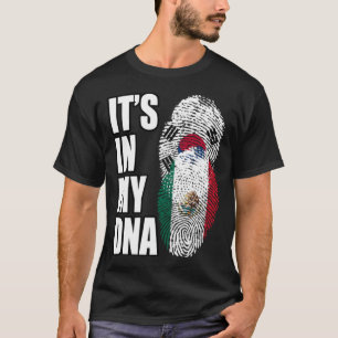 T-shirt Drapeau ADN Patrimoine Mélangé Sud-Coréen Et Mexic