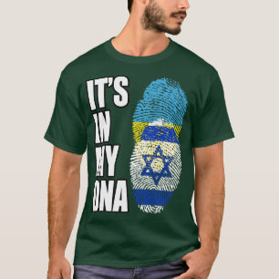 T-shirt Drapeau ADN Vintage Ukrainien Et Israélien