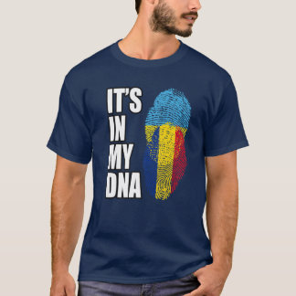 T-shirt Drapeau ADN Vintage Ukrainien Et Roumain