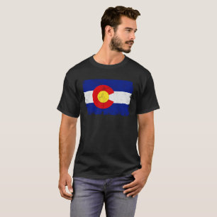 T-shirt Drapeau affligé du Colorado