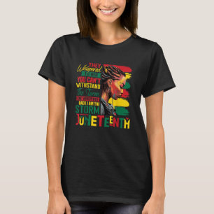 T-shirt Drapeau africain du 18 juin 1865 Reine noire afro
