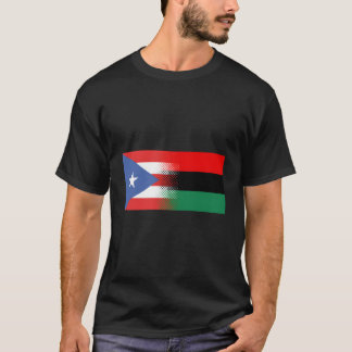 T-shirt Drapeau africain portoricain Afro Boricua Porto Ri