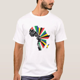 T-shirt Drapeau Afrique du Sud - Carte de l'Afrique Ethnic