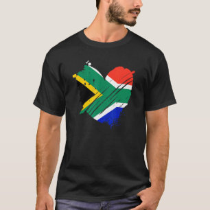T-shirt Drapeau Afrique du Sud J'aime l'ADN Afrique du Sud