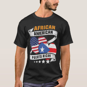 T-shirt Drapeau afro-américain et portoricain