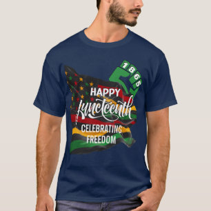 T-shirt Drapeau Afro-Américain JUNETEENTH