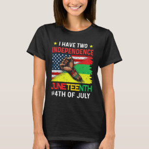 T-shirt Drapeau afro-américain Juneteenth 1865 Usa 4t