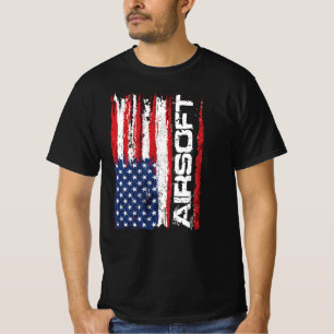 T-shirt Drapeau Airsoft Grunge USA