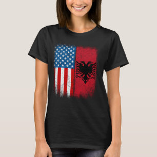 T-shirt Drapeau Albanais-Américains Albanie Flamuri Shqipt