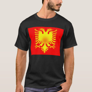 T-shirt Drapeau albanais d'Eagle d'or