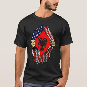 T-shirt Drapeau albanais en moi Albanie