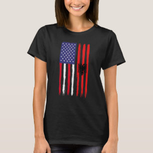 T-shirt Drapeau albanais moitié-américain Patriotique Alba