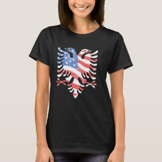 T-shirt Drapeau albanais unique Albanie America Prid