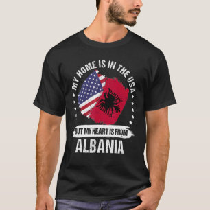 T-shirt Drapeau Albanie Patriote Américain Albanais Ro