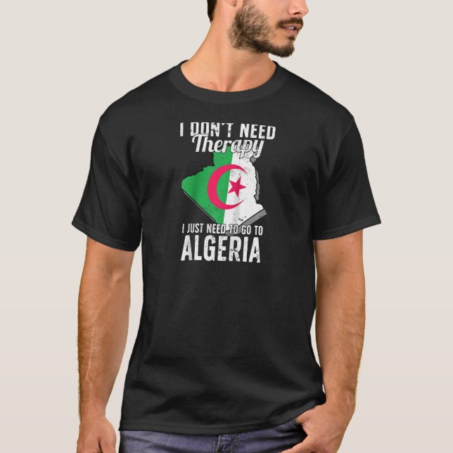 T-shirt Drapeau Algérien I Algérie Drapeau I Vacances En A (Devant)