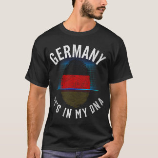 T-shirt Drapeau Allemagne vintage - Il Est Dans Mon ADN - 