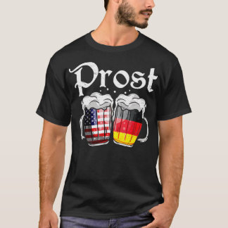 T-shirt Drapeau allemand américain Prost Oktoberfest cadea