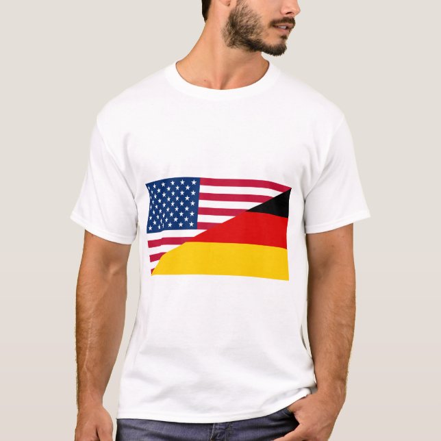T-shirt Drapeau allemand American Pride US Allemagne (Devant)
