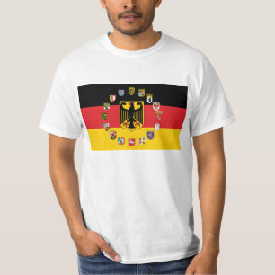 T-shirt Drapeau allemand avec des manteaux des bras