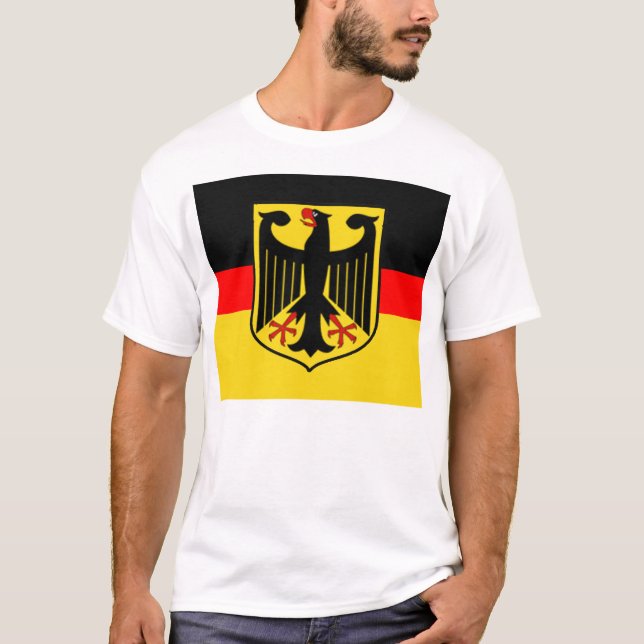 T-shirt Drapeau allemand — Chemise (Devant)