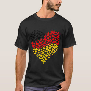 T-shirt Drapeau allemand Cœur de pion pour les femmes et l