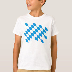 T-shirt Drapeau ALLEMAND DE BAVARIE Couleurs