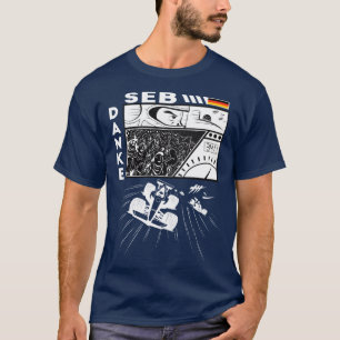 T-shirt Drapeau allemand Merci F1 Racing Danke Seb