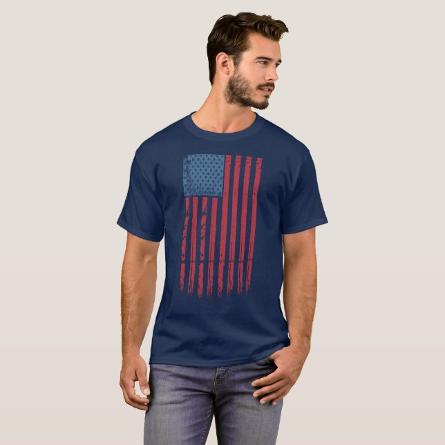 T-shirt Drapeau américain (Devant entier)