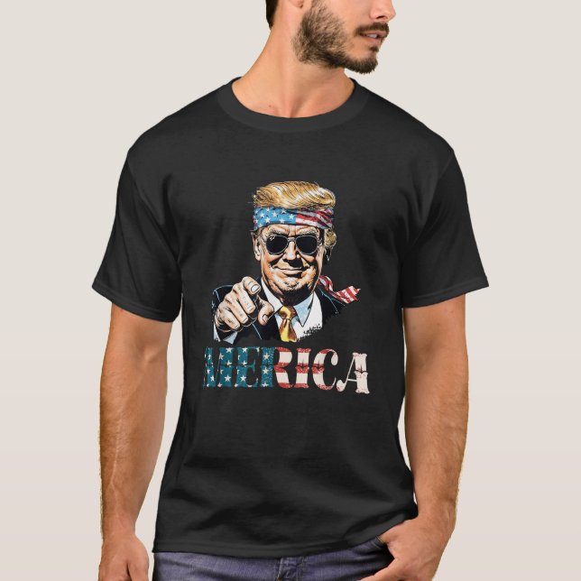 T-shirt Drapeau américain (Devant)