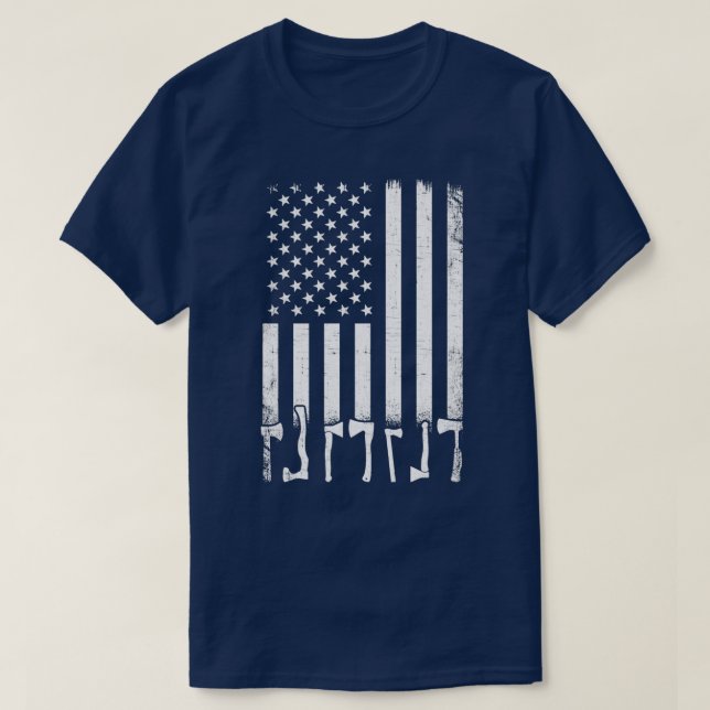 T-shirt drapeau américain (Design devant)