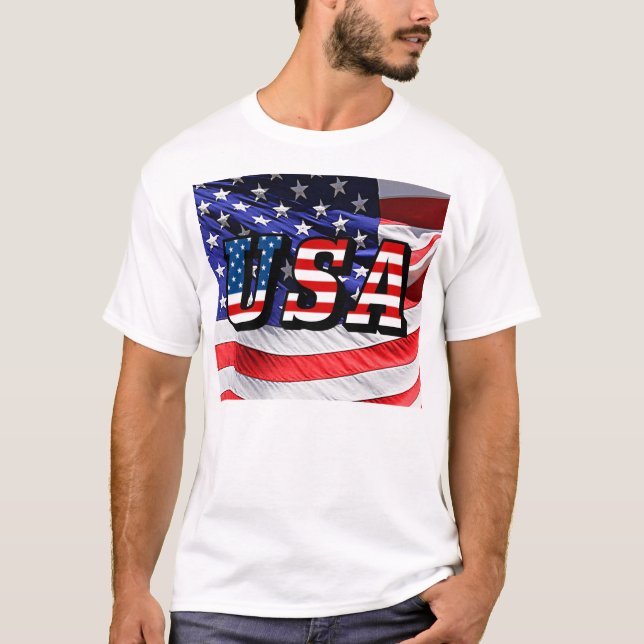 T-shirt Drapeau américain (Devant)