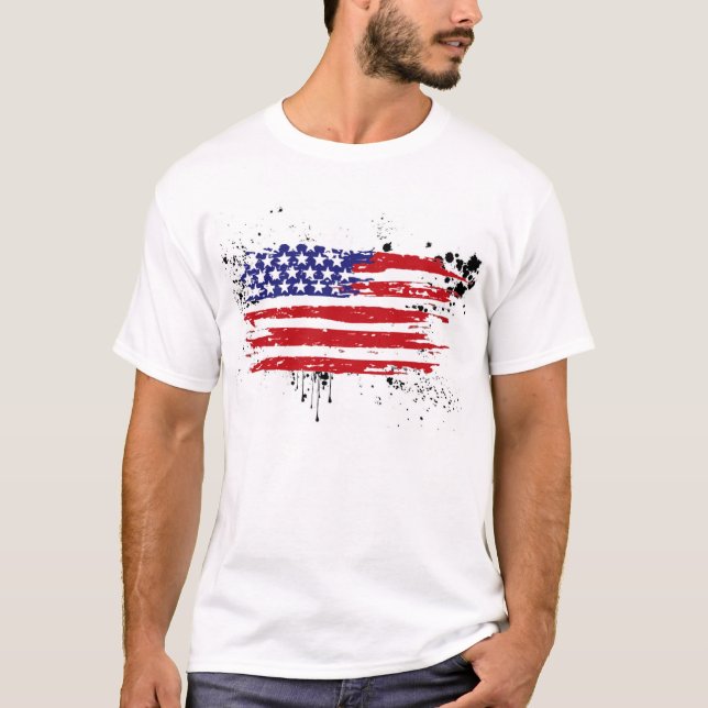 T-shirt Drapeau américain (Devant)