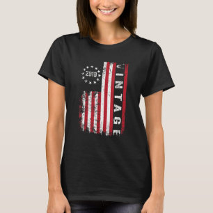 T-shirt Drapeau américain 12e Anniversaire B 12 ans Vintag