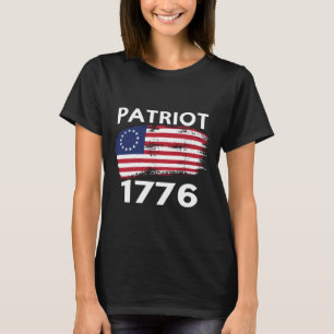 T-shirt Drapeau américain 1776 patriotique de Betsy Ros