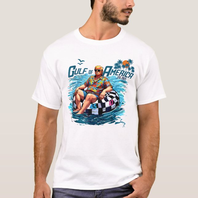 T-shirt Drapeau Américain 2025 Du Golfe De L'Amérique De R (Devant)