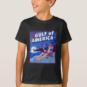 T-shirt Drapeau Américain 2025 Du Golfe Rétro D'Amérique E
