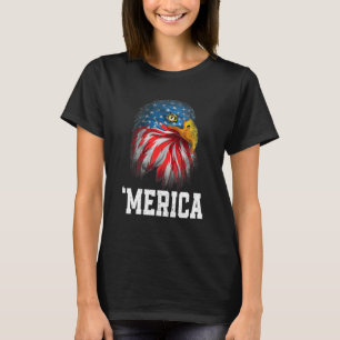 T-shirt Drapeau américain 4 juillet 'Amérique Bald Eagle U
