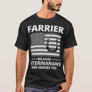 T-shirt Drapeau américain 4 juillet Farrier Patriotic T