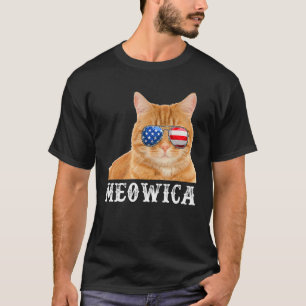 T-shirt Drapeau américain 4 juillet Kitten Merica