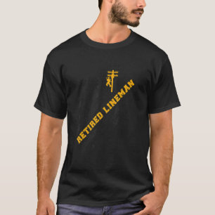 T-shirt Drapeau américain à la retraite Lineman