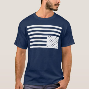 T-shirt Drapeau américain à l'envers dans le noir