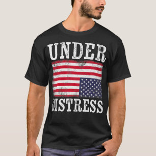 T-shirt Drapeau américain à l'envers sous la contrainte Un