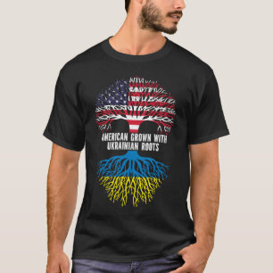 T-shirt Drapeau américain à racines ukrainiennes
